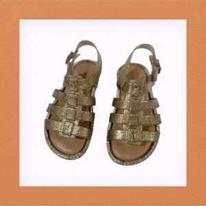 Girls Mini Melissa Sandals Flats Ankle Straps Buckle 8 Toddler